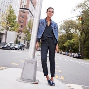 J. Crew Black New With Tag MARTIE PANT IN Wool SLIM CROPPED size 0